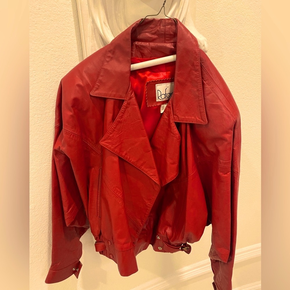 Natural Ladies Red Bomber jacket M